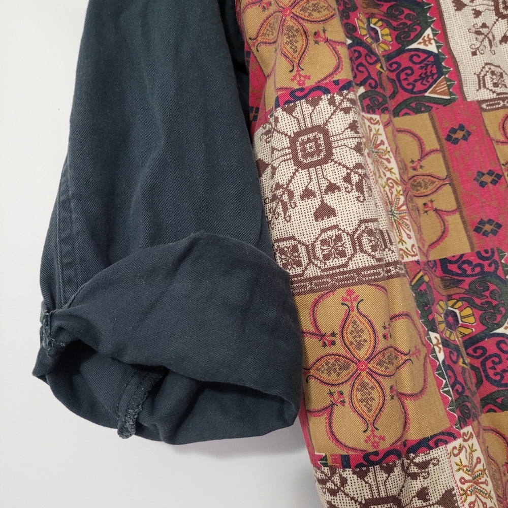 Vintage Gitano Long Sleeve Patchwork Pattern West… - image 4